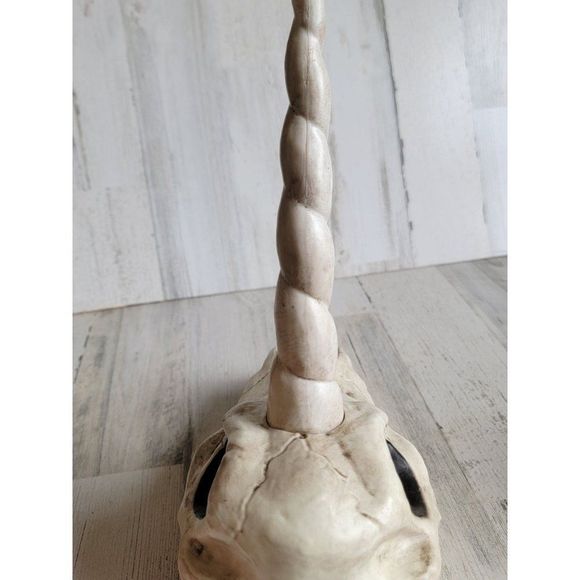 Crazy bonez unicorn head skeleton scary Halloween prop decor - Picture 8 of 13